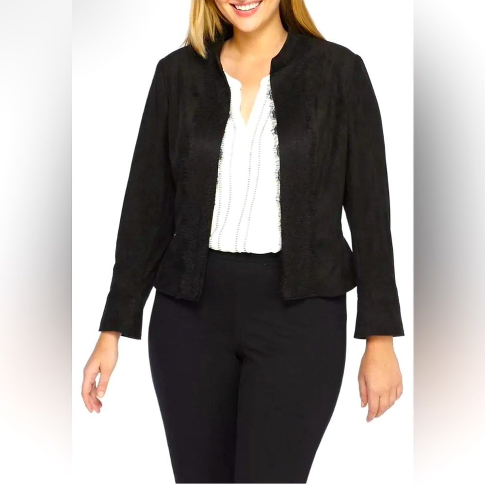Suede Feel Lace Trim Blazer / Jacket The Limited Collection Women's Small $119